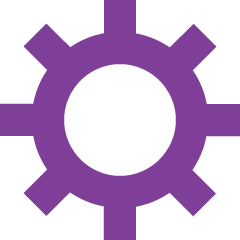 Managed service icon showing cog