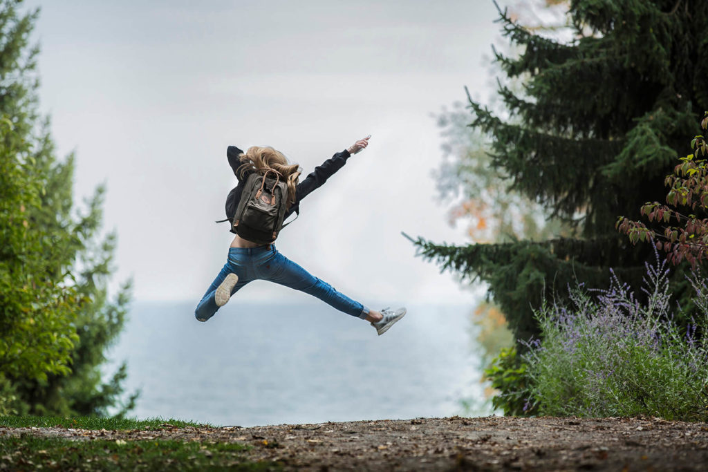 Header image showing employee full of energy