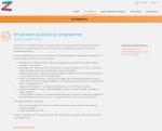 Screenshot of information about an EAP in Zest Benefits